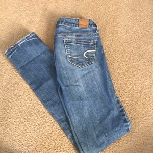 Slightly distressed AE jeans